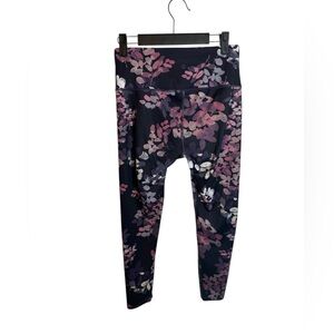 Apana Purple Floral 7/8 Active Leggings